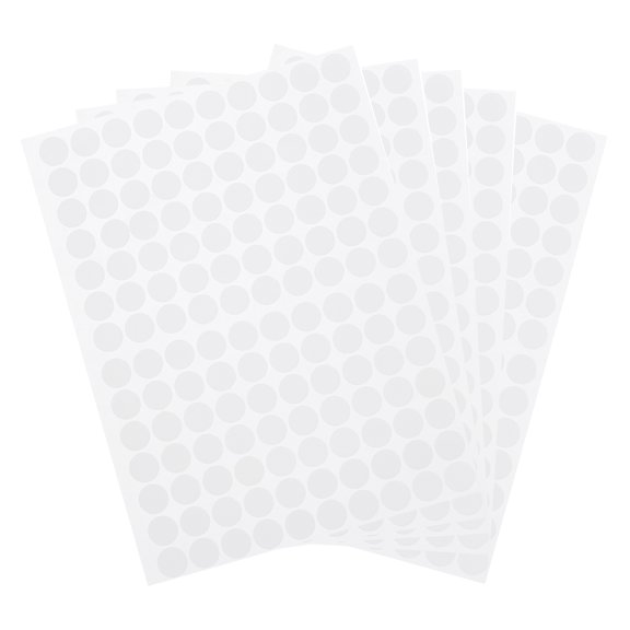 Uxcell 5 Sheets/700Pcs Screw Hole Stickers, 12mm White Self-Adhesive Screw Cover Sticker