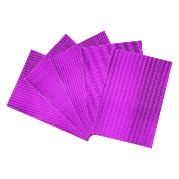 Uxcell 5 Sheets A4 Purple Metallic Corrugated Cardboard Paper,8.3 inch x 11.7 inch Shiny Corrugated Paper for DIY Art Crafts, Scrapbooking, Gift Box