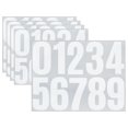 thumbnail image 1 of Uxcell 5 Sheets Vinyl House Numbers 4 Inch Self-Adhesive Number Stickers, White, 1 of 6