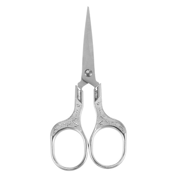 Uxcell 5" Stainless Steel Vintage Plum Blossom Mini Scissors for Embroidery Cross Stitch Sewing Silver