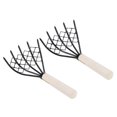 thumbnail image 1 of Uxcell 5 Tines Steel Claws Hand Rake Shell Clam Digger Dig Seafood Accessories with Mesh Net 2 Pack, 1 of 4