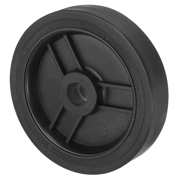 Uxcell 5" Universal Air Compressor Wheel with 0.7" Hole for Easy Mobility, Black