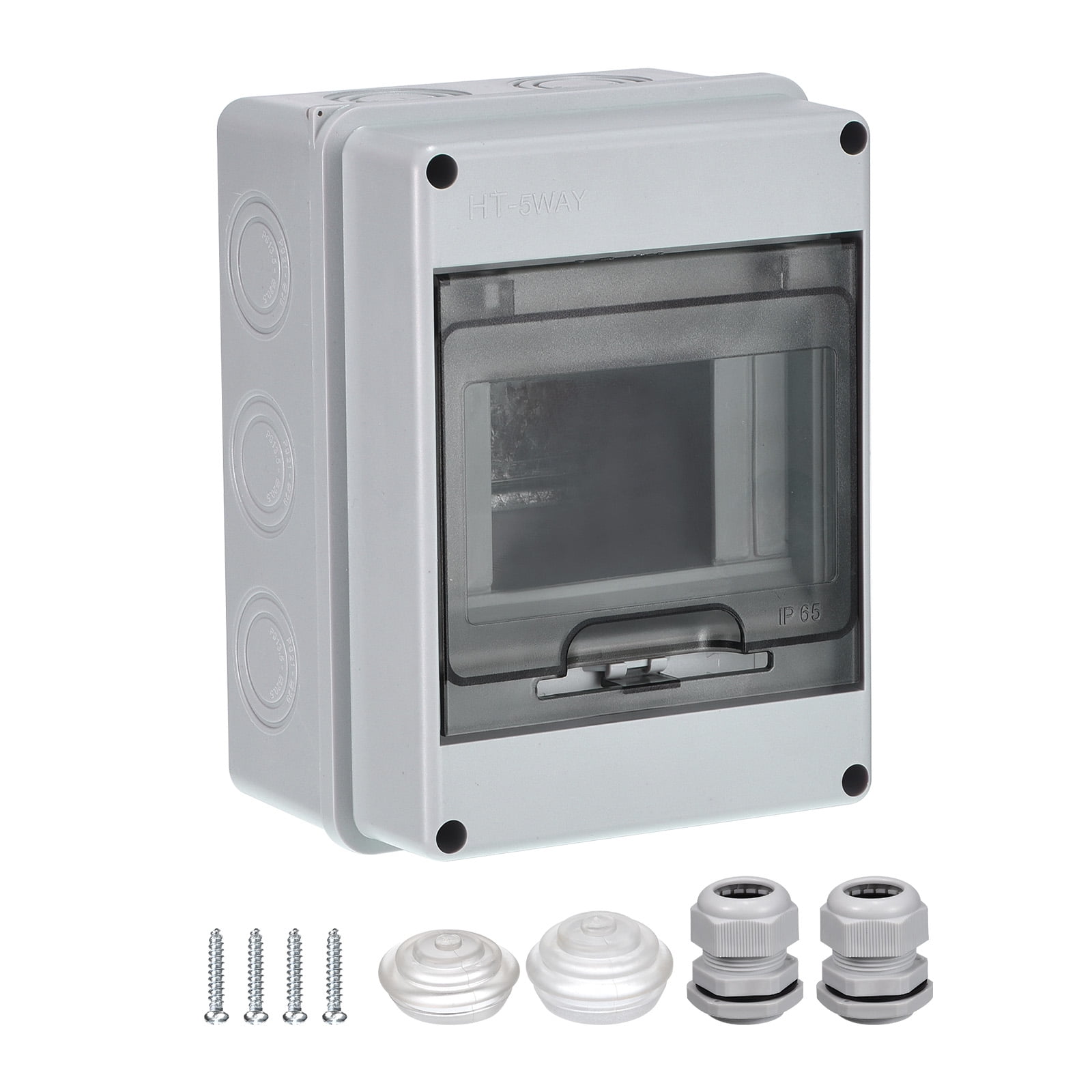 Uxcell 5 Way Circuit Breaker Box IP65 Distribution Protection Box, 150mmx110mmx90mm
