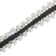 thumbnail image 1 of Uxcell 5 Yard  4mm OD 0.51" Wide Faux Pearl Lace Ribbon Black White 5Pack, 1 of 5