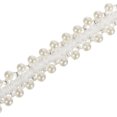 thumbnail image 1 of Uxcell 5 Yard  4mm OD 0.51" Wide Faux Pearl Lace Ribbon White 5Pack, 1 of 5