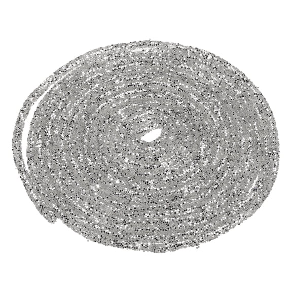 Uxcell 5 Yard 6mm 0.24 Inch Glitter Sequins Rope, 2 Pcs Sequins Rhinestone Tube Cord for DIY Wedding Dresses Costume Clothing Shoes Jewelry Accessory, Gray Silver