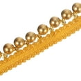 thumbnail image 1 of Uxcell 5 Yard  6mm OD 0.51" Wide Faux Pearl Lace Ribbon Golden 5Pack, 1 of 5