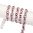 thumbnail image 1 of Uxcell 5 Yard 9mm 3 Rows Crystal Rhinestone Diamond Close Chain Trim Claw Cup Chain for Sewing,Silver Rose Red White, 1 of 4