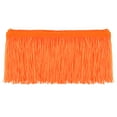 thumbnail image 1 of Uxcell 5 Yards 4 Inch Chainette Fringe Trim Tassel Sewing Trim for Clothes, Fluorescent Orange, 1 of 6