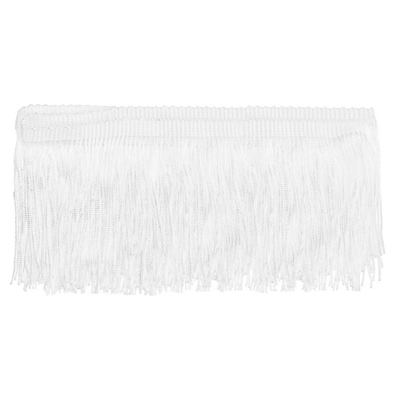 Uxcell 5 Yards 4 Inch Chainette Fringe Trim Tassel Sewing Trim for Clothes, White