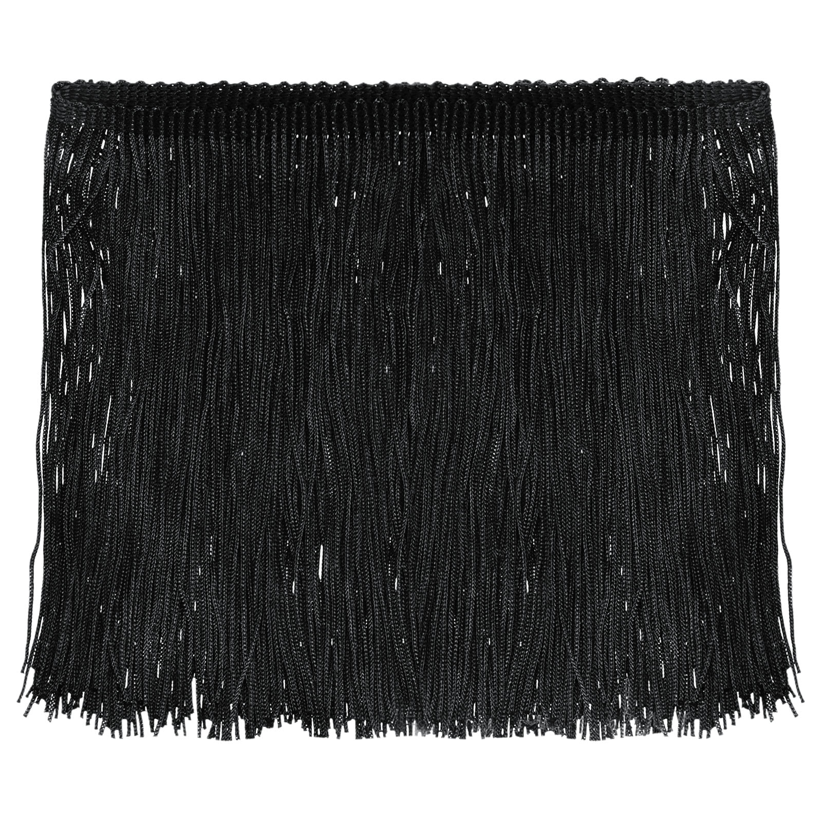 10m Ruban Frange Tassel Noir 15cm - Dentelle Pour Robes Danse Latin Et DIY Couture