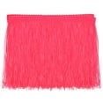 thumbnail image 1 of Uxcell 5 Yards 6 Inch Chainette Fringe Trim Tassel Sewing Trim for Clothes, Fluorescent Pink, 1 of 6