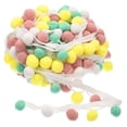 thumbnail image 1 of Uxcell 5 Yards Pom Pom Ball Fringe Trim Ribbon Sewing for DIY Crafts Light Color Type, 1 of 6