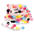 thumbnail image 1 of Uxcell 5 Yards Pom Pom Ball Fringe Trim Ribbon Sewing for DIY Crafts Mixed Color, 1 of 6