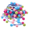 thumbnail image 1 of Uxcell 5 Yards Pom Pom Ball Fringe Trim Ribbon Sewing for DIY Crafts Rainbow, 1 of 6