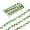 thumbnail image 1 of Uxcell 5 Yards Sequins Beaded Lace Trim 0.4 inch Braid Trim Strip for Crafts, Embellishments, Costume, Gold Green, 1 of 6