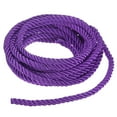 thumbnail image 1 of Uxcell 5 Yards Soft Twisted Rope Trim, 8 mm/0.31 in Dark Purple Polyester Twisted Silk Rope Cord for DIY Craft, 1 of 7