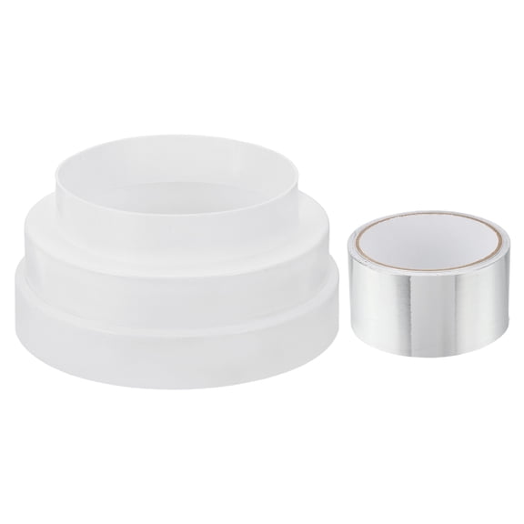 Uxcell 5" to 6" Duct Reducer Increaser Adapter, Plastic Ducting Connector White