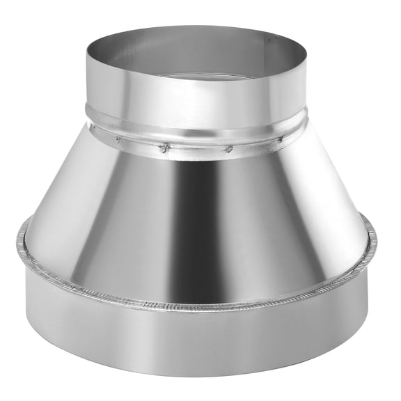 Uxcell 5" to 8" Galvanized Steel Round Duct Reducer Adapter Connector, Silver Tone