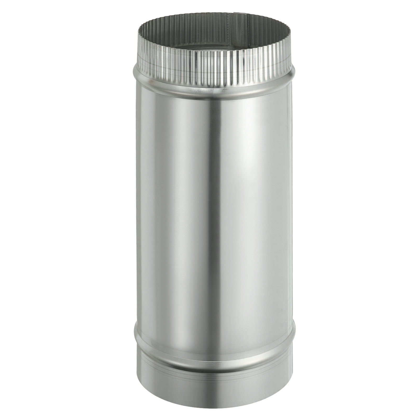 Uxcell 5 x 12 Inch Round Dryer Duct, 1PCS Galvanized Steel Crimped Straight Air Vent Duct Extension Coupler Pipe Adapter Connector for HVAC Dryer Hood Ventilation Chimney, Silver