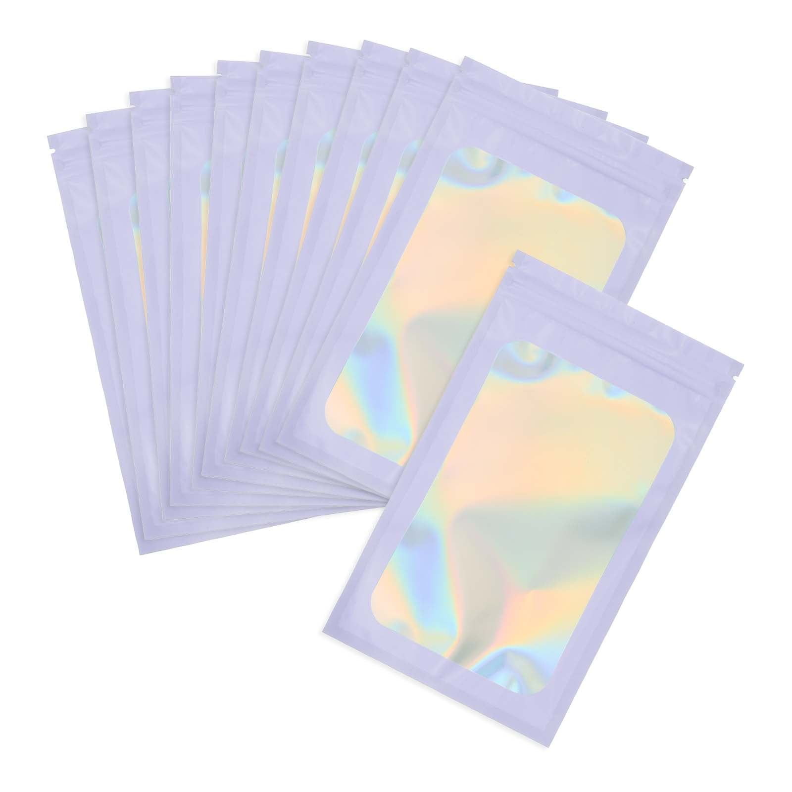 Uxcell Foil Pouch Bags Packaging Clear Window Resealable Sample Bag for ...