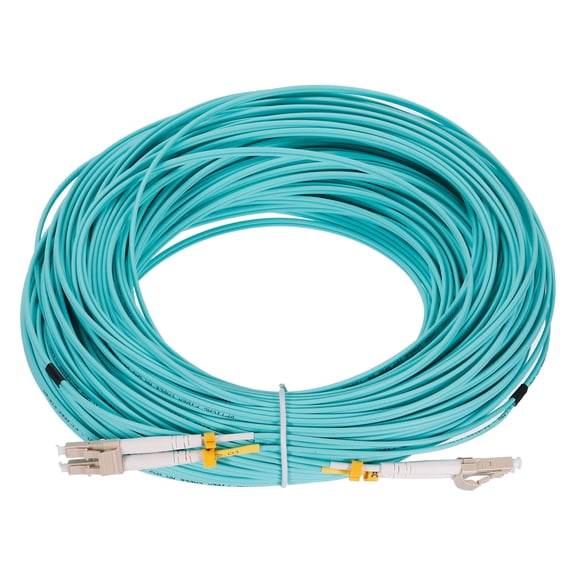 Uxcell 50 Meters 164Ft Fiber Patch Cable Multimode LC-LC OM3 LSZH Fiber Optic Jumper Green For Network Transceiver,1Pcs