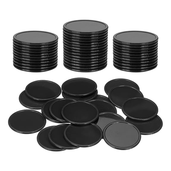Uxcell 50 Pack 1.5 Inch Plastic Poker Chips, Mini Bingo Chips Learning Counters Counting Counters Disks Markers Opaque Game Tokens for Game Play Math Counting, Black