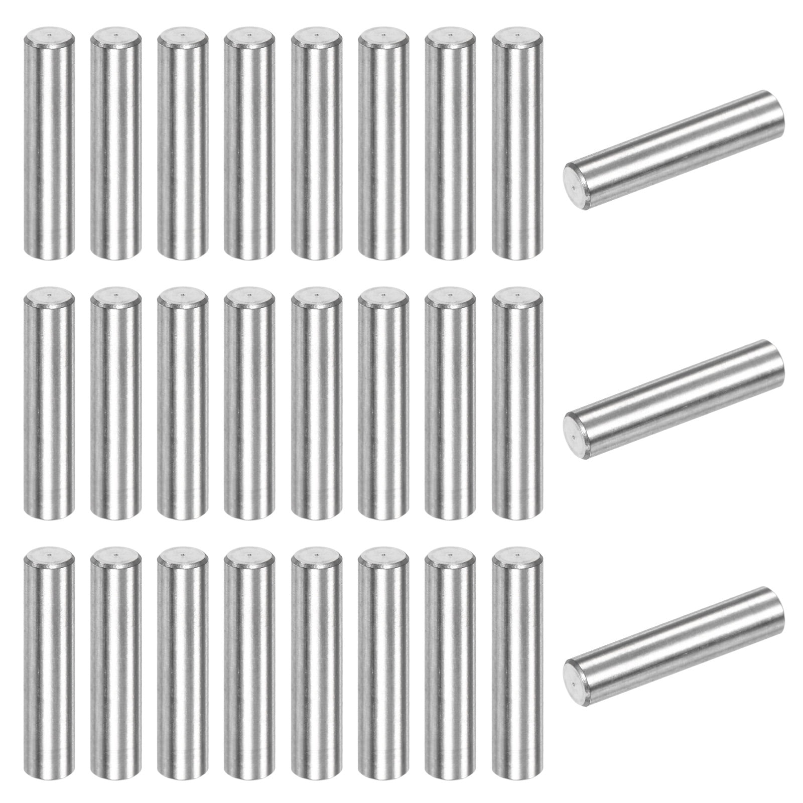 Sourcing Map 50pcs Dowel Pins M1(1mm) X 4mm 304 Stainless Steel Cylindrical Shelf Support Peg Pin Rod Fasten Elements For Metal Devices Wood Furniture DIY Installation, Silver - View #6