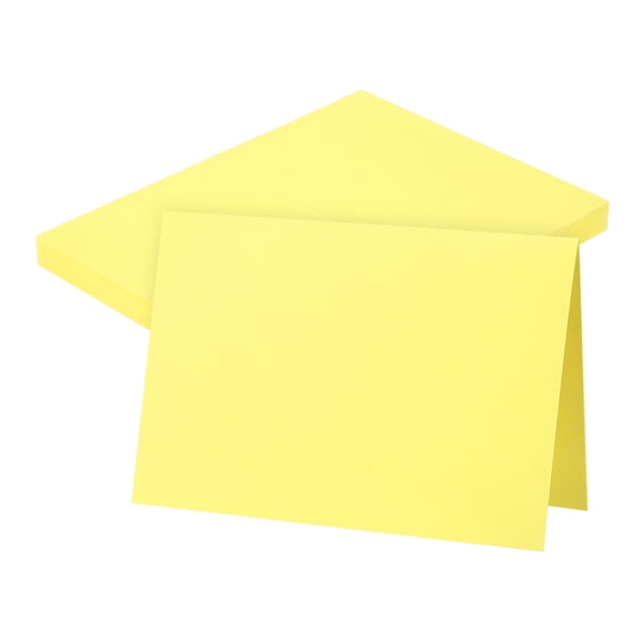 Uxcell 50 Pack 5.9x7.9" Blank Cardstock Paper, Light Yellow Card Stock Bulk Thick Folded Heavy Cardstock Paper for Printer DIY Cards Greeting Gift Wedding Invitation Postcards