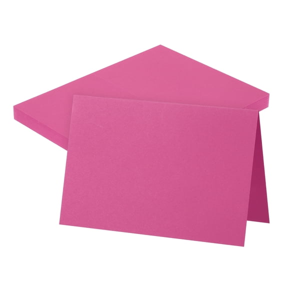 Uxcell 50 Pack 5.9x7.9" Blank Cardstock Paper, Rose Card Stock Bulk Thick Folded Heavy Cardstock Paper for Printer DIY Cards Greeting Gift Wedding Invitation Postcards