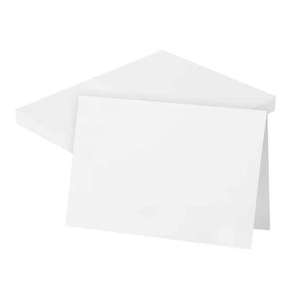 Uxcell 50 Pack 5.9x7.9" Blank Cardstock Paper, White Card Stock Bulk Thick Folded Heavy Cardstock Paper for Printer DIY Cards Greeting Gift Wedding Invitation Postcards