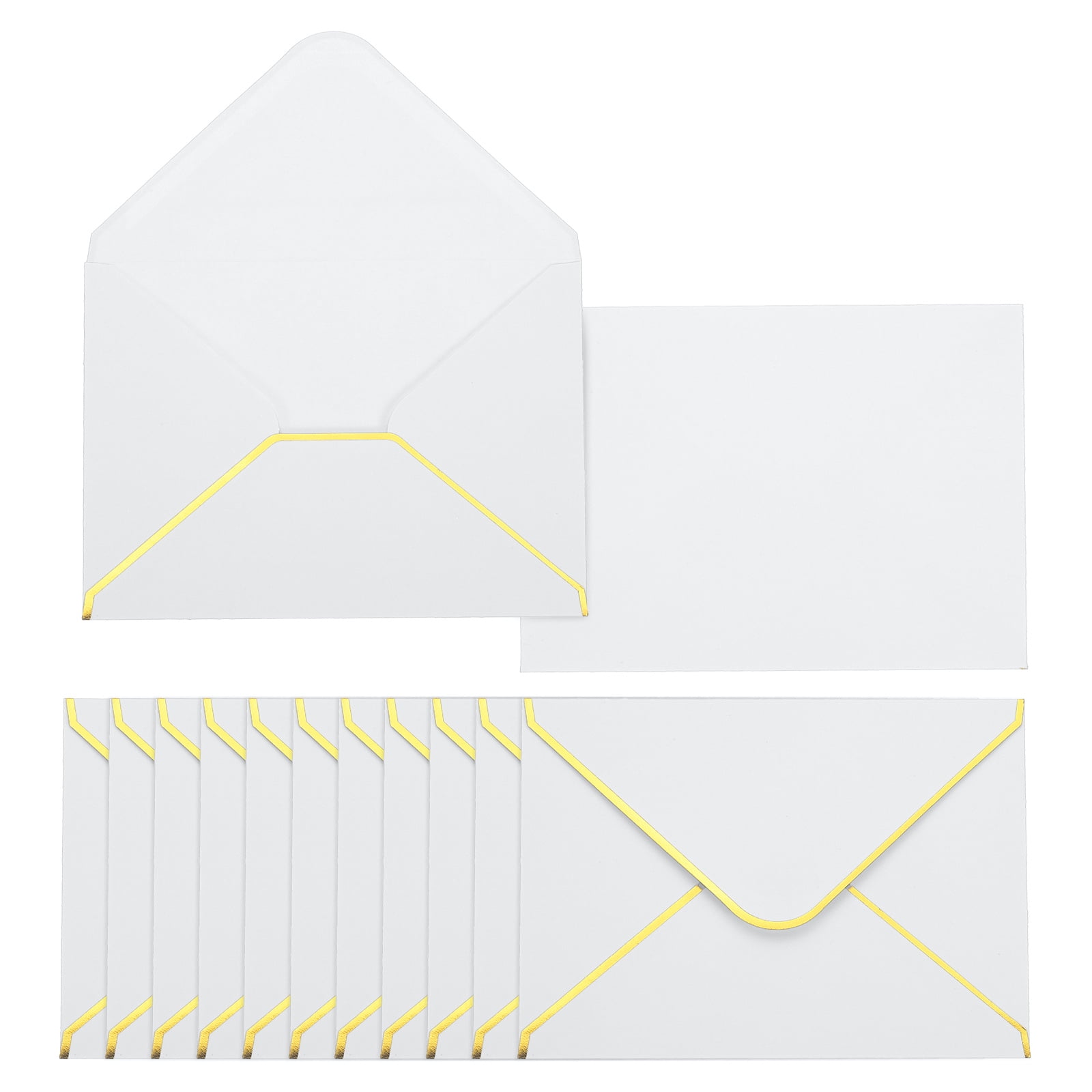 PATIKIL Pack Of 100 A7 Envelopes 5 X 7 Card Christmas Envelopes V Flap Envelope With Silver Borders For Office Wedding Gift Cards Invitations Photos