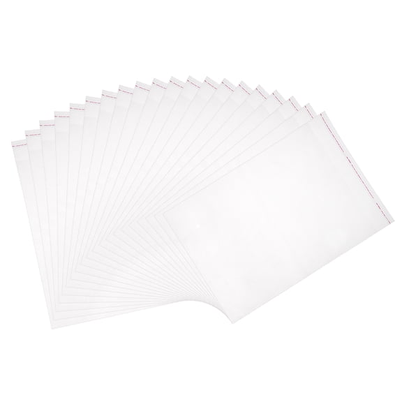 Uxcell 50 Pack Acid-Free Crystal Clear Sleeves (15.7x10.2 Inch) - Resealable Photo Sleeves Storage Bags Transparent Sealing Bag for Art Prints/Pictures/Photos/Framing/Mat