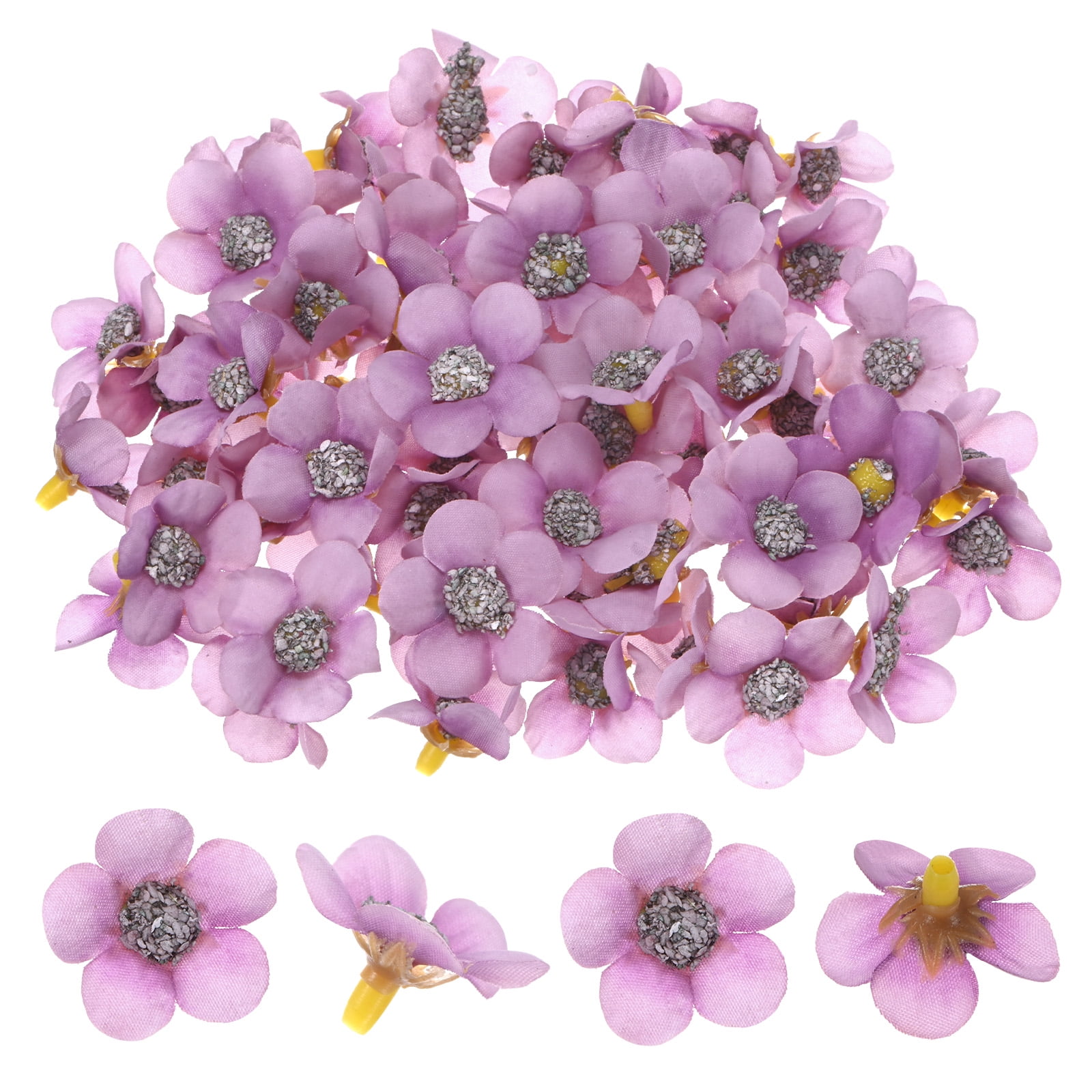 Uxcell 50-Pack Artificial Flower Heads, Small Silk Faux Daisy Flowers ...