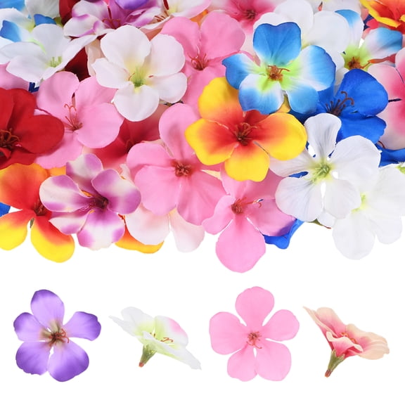 Uxcell 50-Pack Artificial Orchid Flower Heads, 2.17"/ 5.5cm Fake Orchid Flowers Silk for DIY Crafts, Mixed Colors