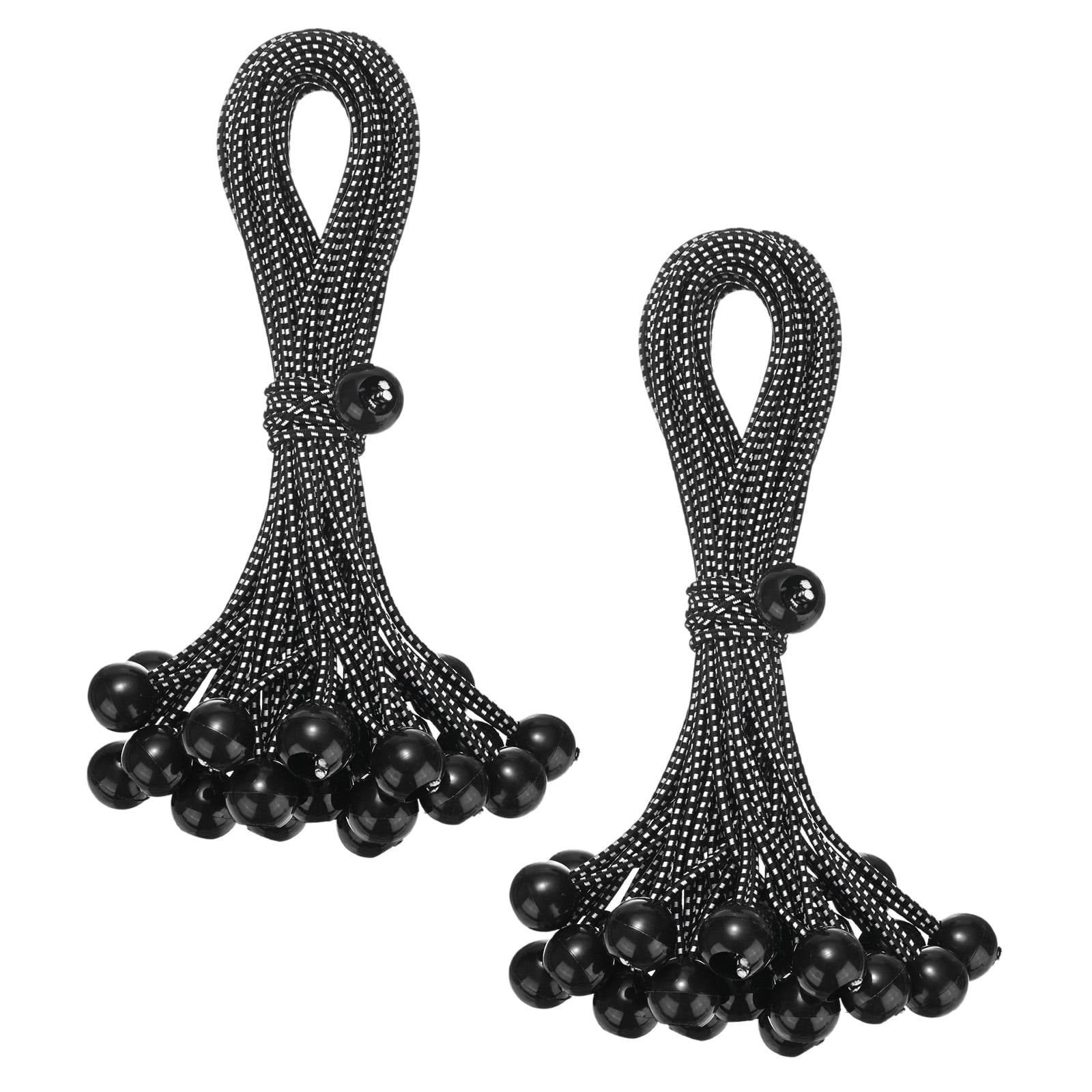 Uxcell 50-Pack Ball Bungee Cords, 12 Inch High Elastic Canopy Tarp Tie Down Bungee Balls for Tent/Cargo Holding [Black White]