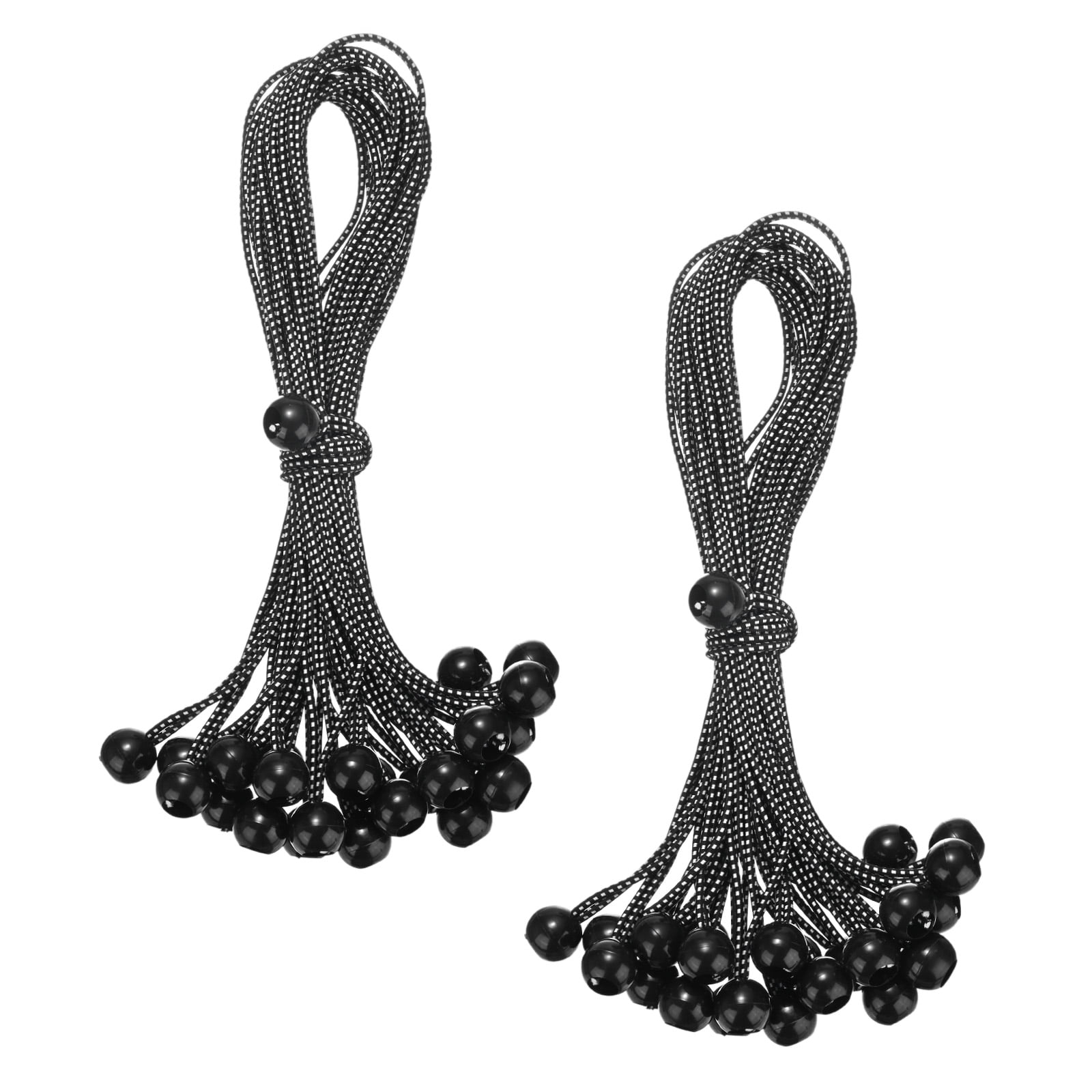 Uxcell 50-Pack Ball Bungee Cords, 15 Inch High Elastic Canopy Tarp Tie Down Bungee Balls for Tent/Cargo Holding [Black White]