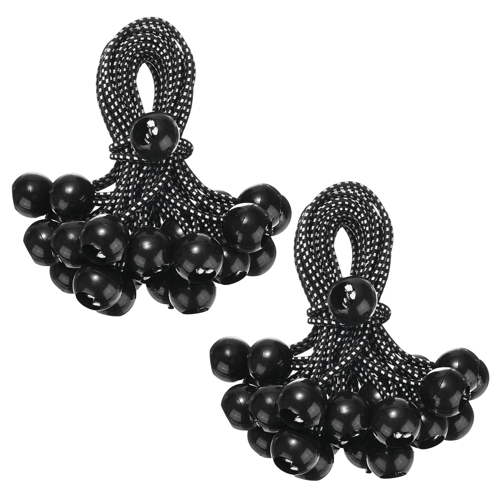 Uxcell 50-Pack Ball Bungee Cords, 6 Inch High Elastic Canopy Tarp Tie Down Bungee Balls for Tent/Cargo Holding [Black White]