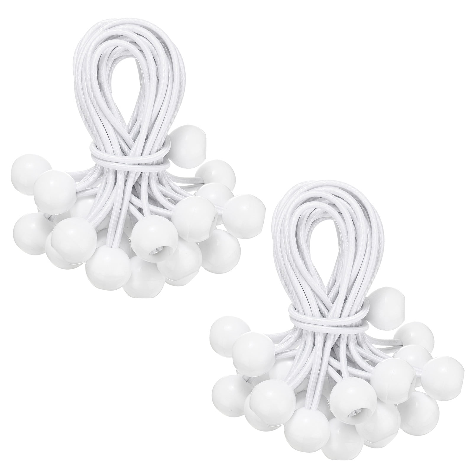 Uxcell 50-Pack Ball Bungee Cords, 6 Inch High Elastic Canopy Tarp Tie Down Bungee Balls for Tent/Cargo Holding [White]
