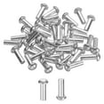 thumbnail image 1 of Uxcell 50 Pack Brazier Head Solid Aluminum Rivets, M4 Dia x 12mm Length Round Head Aluminum Boat Rivets for Repairing Boats, Machinery, Aircraft, Automobile Industry, 1 of 7