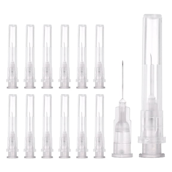 Uxcell 50 Pack Dispensing Needle 27 Gauge 0.5 Inch, Luer Lock Lab Dispensing Needle, Stainless Steel Tips for Laboratory Industrial Dispensing Refilling Inks Liquid Glue, (Gray)