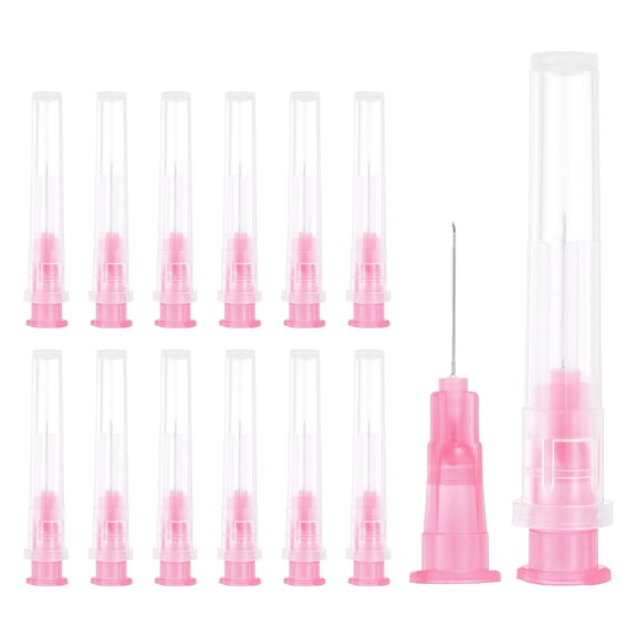 Uxcell 50 Pack Dispensing Needle 29 Gauge 0.5 Inch, Luer Lock Lab Dispensing Needle, Stainless Steel Tips for Laboratory Industrial Dispensing Refilling Inks Liquid Glue, (Red)