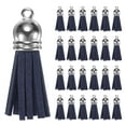 thumbnail image 1 of Uxcell 50-Pack Faux Suede Tassel 1.4 Inch Small Keychain Tassel Navy Blue with Rings for DIY Crafts, 1 of 7