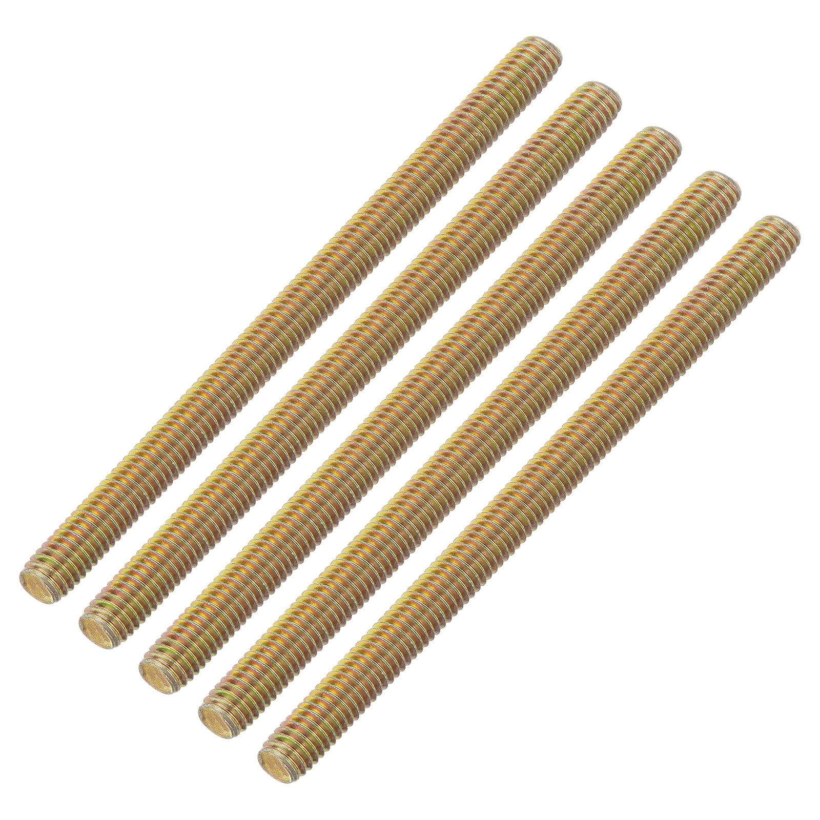 Uxcell 50 Pack Fully Threaded Rod, M6-1.0x90mm Carbon Steel Long Thread ...
