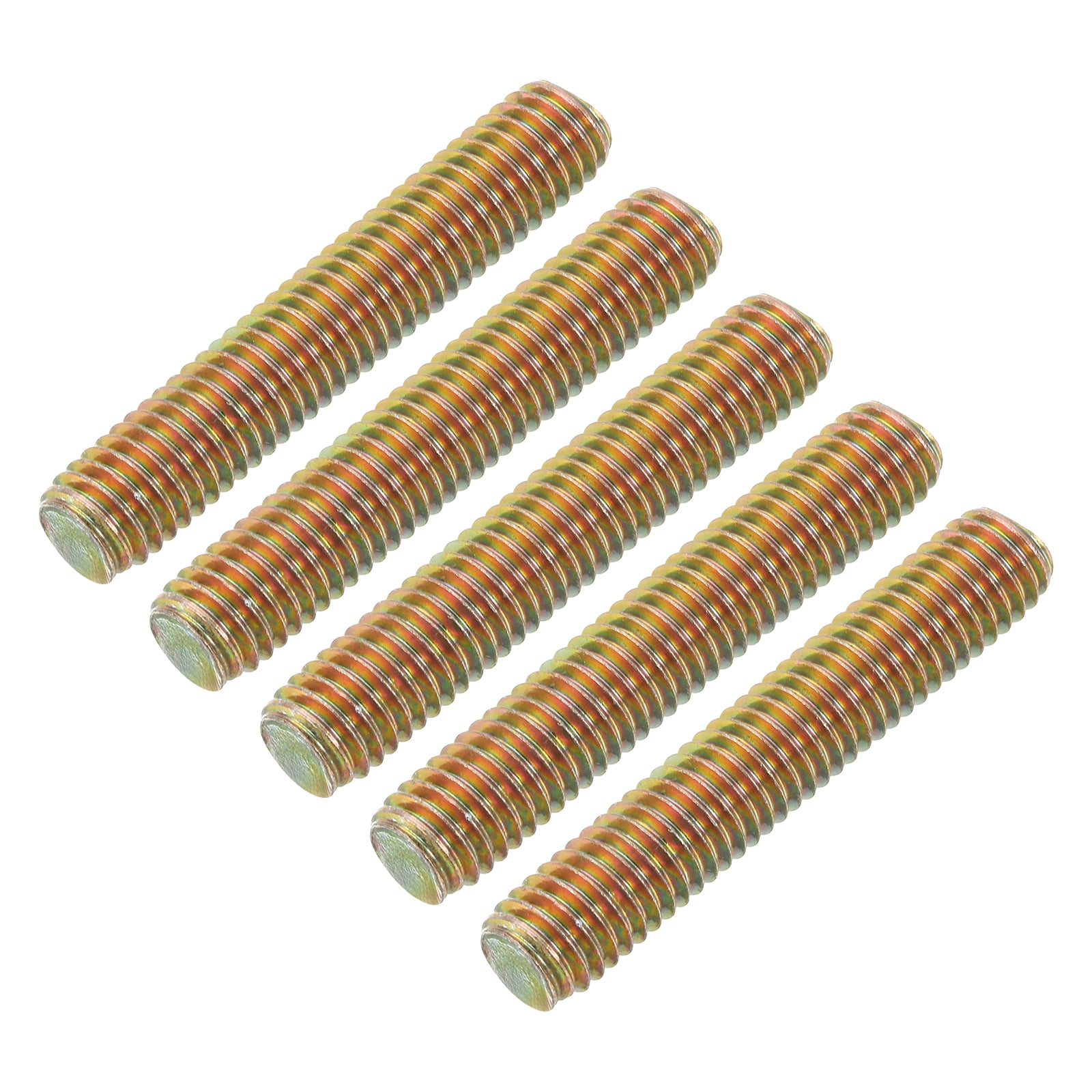 Uxcell 50 Pack Fully Threaded Rod, M8-1.25x45mm Carbon Steel Long ...