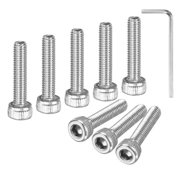 Uxcell 50-Pack M3 x 14mm Hex Socket Head Cap Screws Bolts, 304 Stainless Steel Machine Bolt Full Thread Precision Fasteners