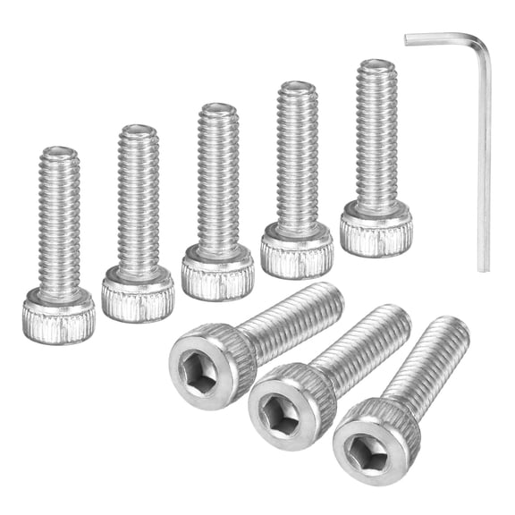 Uxcell 50-Pack M4 x 14mm Hex Socket Head Cap Screws Bolts, 304 Stainless Steel Machine Bolt Full Thread Precision Fasteners