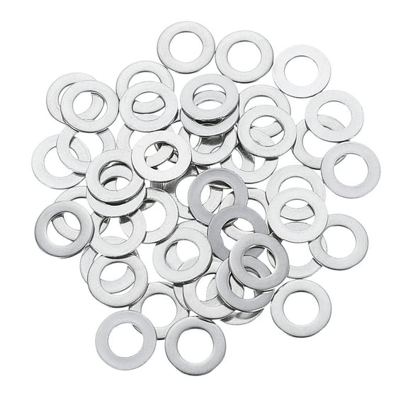 Uxcell 50 Pack M6 Flat Washer, 6x12x0.8mm Thickened 304 Stainless Steel Flat Spacers