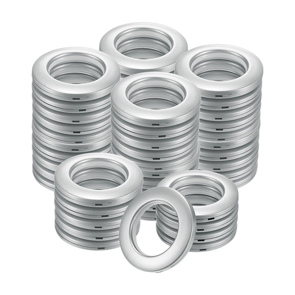 Uxcell 50-Pack Metal O Rings, 1-9/16" Inner Diameter Stainless Steel O Rings Wreath Floral Smooth Round Rings  for DIY/Purse/Bag/Collar [Matte Silver]