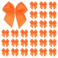 thumbnail image 1 of 200-Pack Mini Craft Ribbon Bow 1x1 Inch Checkered Fabric Satin Ribbon Bows Boutique for Craft DIY/Treat Bags/Hair Bow Sewing/Wedding/Birthday/Party/Christmas [Orange], 1 of 6
